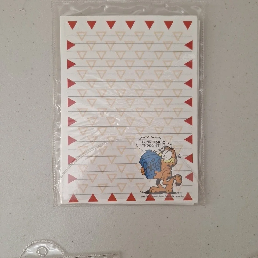 Vintage 1978 Mead Garfield Cat Stationary Sets Note Paper & Envelopes 3 Full Set